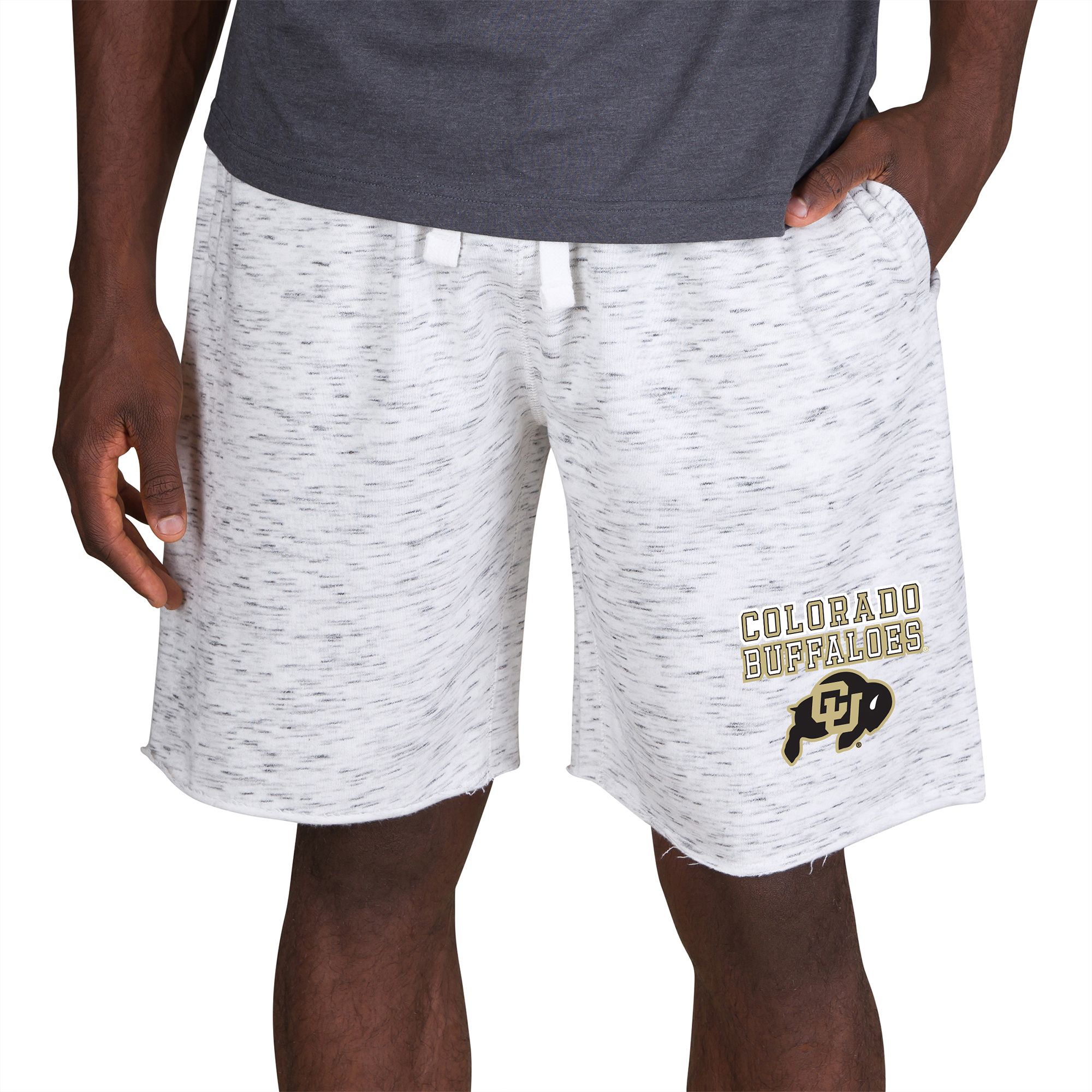 Concepts Sport Men's Colorado Buffaloes White Alley Fleece Shorts