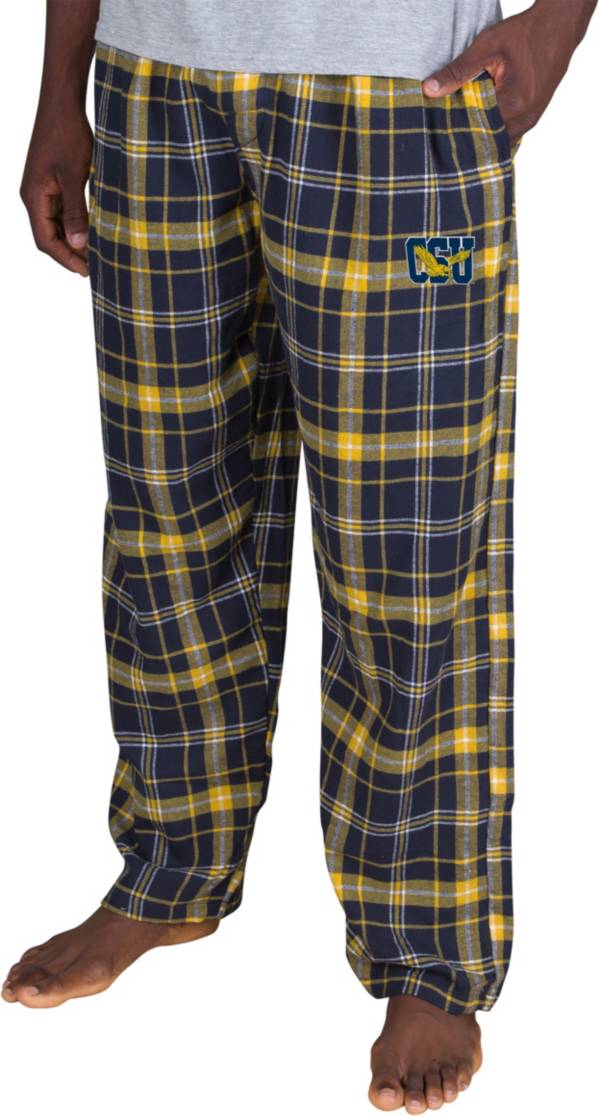 Concepts Sport Men's Coppin State Eagles Navy/Gold Ledger Plaid Flannel Pants product image