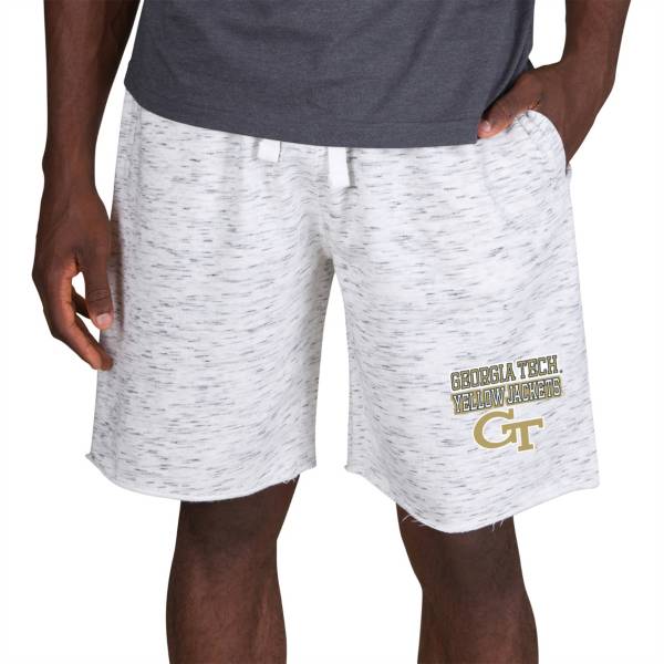 Concepts Sport Men's Georgia Tech Yellow Jackets White Alley Fleece Shorts product image