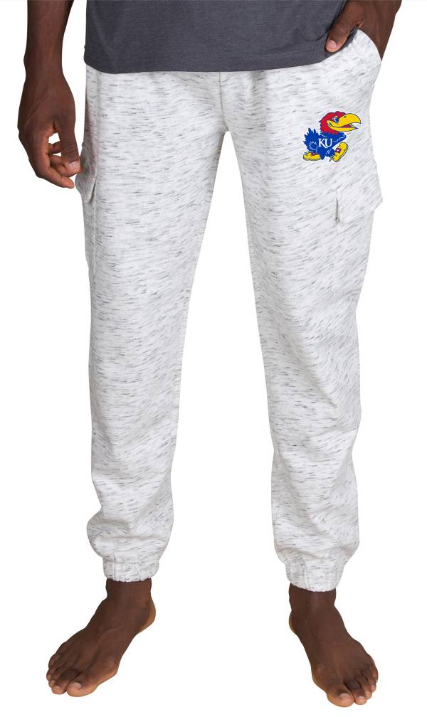 Concepts Sport Men's Kansas Jayhawks White Alley Fleece Pants product image