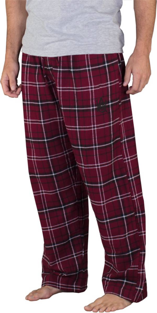 Concepts Sport Men's Alabama A&M Bulldogs Maroon/Black Ledger Plaid Flannel Pants product image