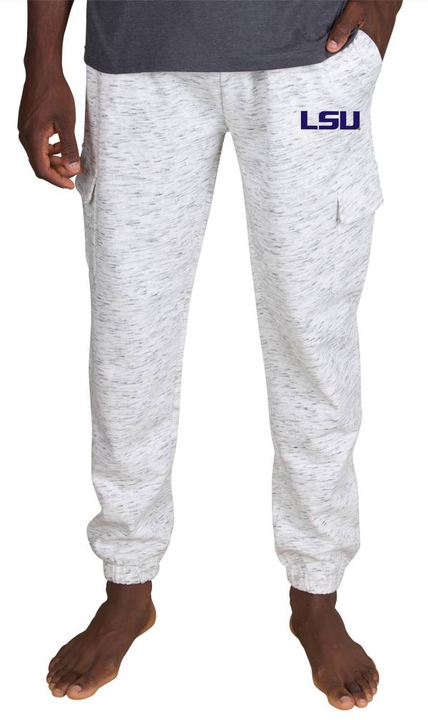 Concepts Sport Men's LSU Tigers White Alley Fleece Pants product image