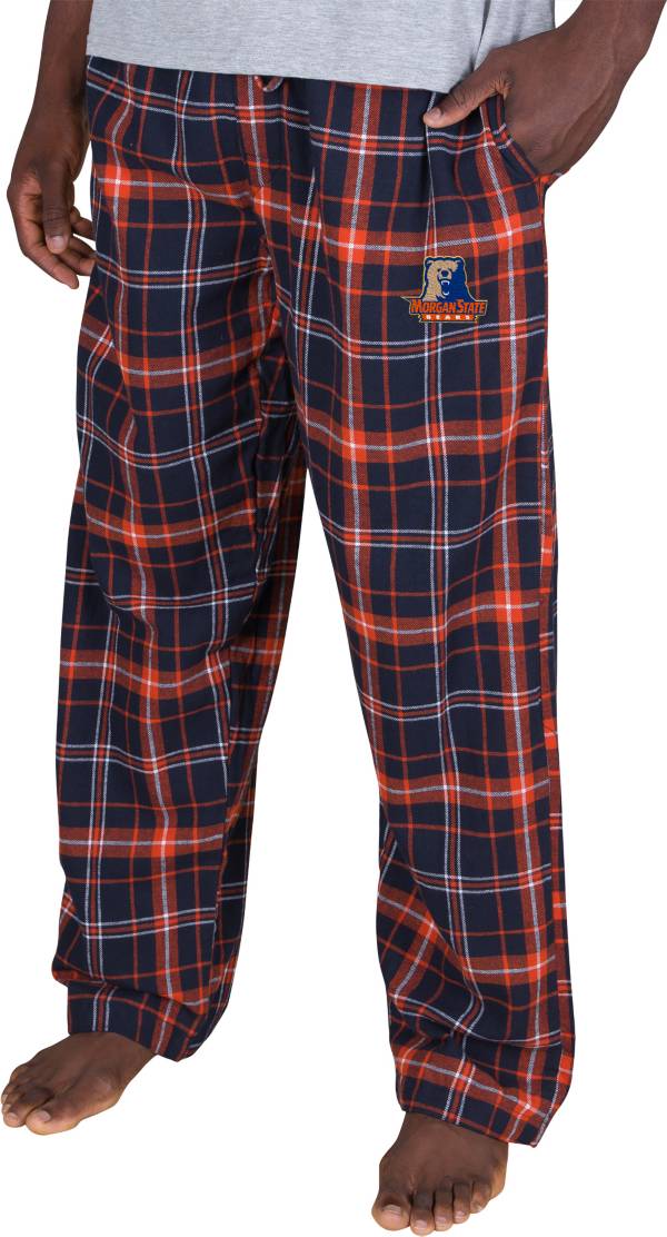 Concepts Sport Men's Morgan State Bears Navy/Orange Ledger Plaid Flannel Pants product image