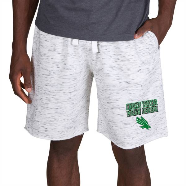 Concepts Sport Men's North Texas Mean Green White Alley Fleece Shorts product image