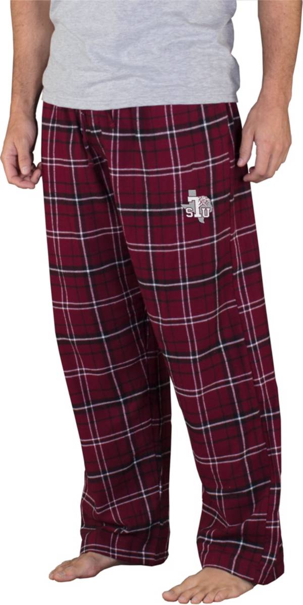 Concepts Sport Men's Texas Southern Tigers Maroon/Black Ledger Plaid Flannel Pants product image