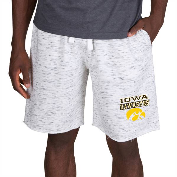 Concepts Sport Men's Iowa Hawkeyes White Alley Fleece Shorts product image