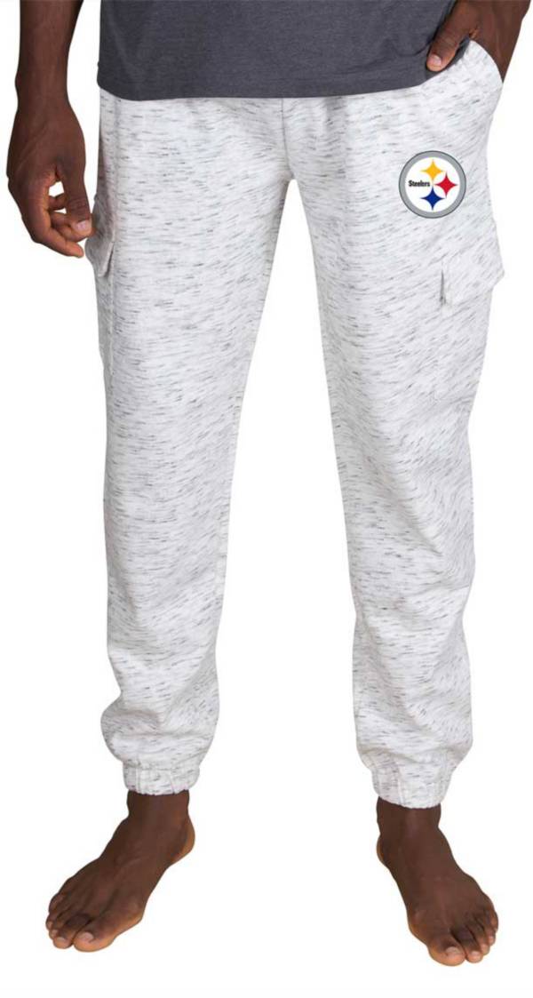 Concepts Sport Men's Pittsburgh Steelers Alley White/Charcoal Sweatpants