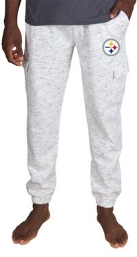 Concepts Sport Men's Pittsburgh Steelers Alley White/Charcoal Sweatpants