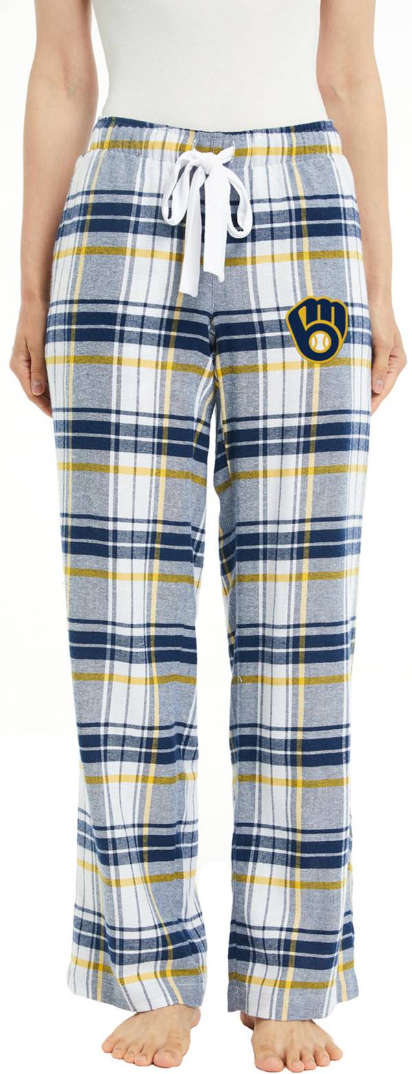 Concepts Sport Women's Milwaukee Brewers Navy Accolade Flannel Pants product image
