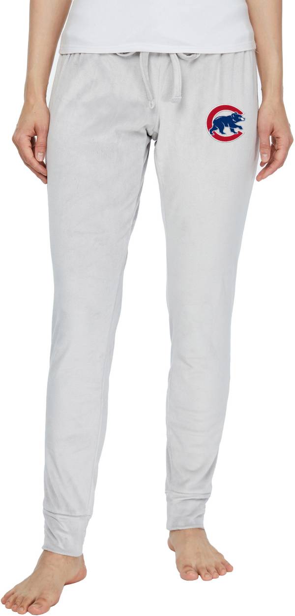 Concepts Women's Chicago Cubs Grey Velour Pants product image