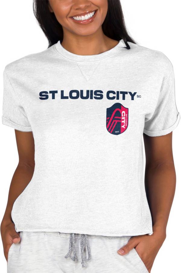 Concepts Sport Women's St. Louis City SC Marathon Knit Cream T-Shirt, Large, White | Holiday Gift