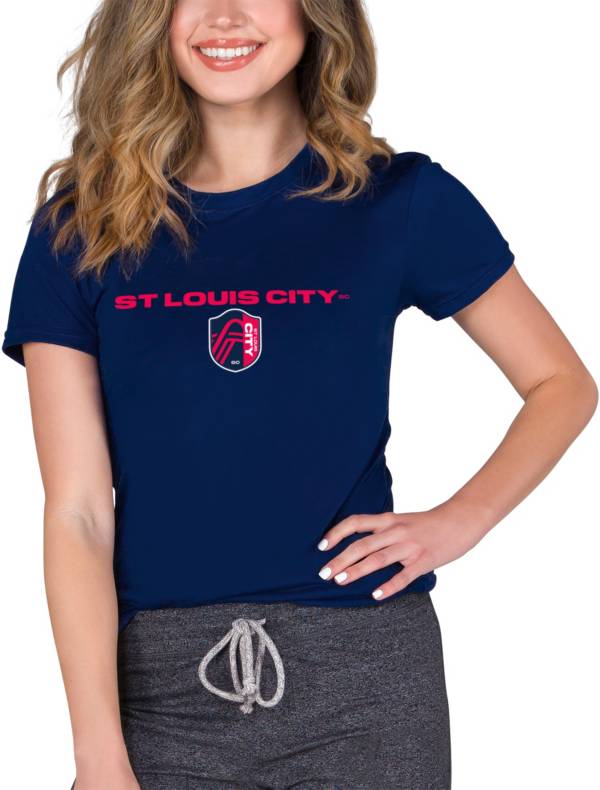 Concepts Sport Women's St. Louis City SC Marathon Knit T-Shirt - Navy - L Each