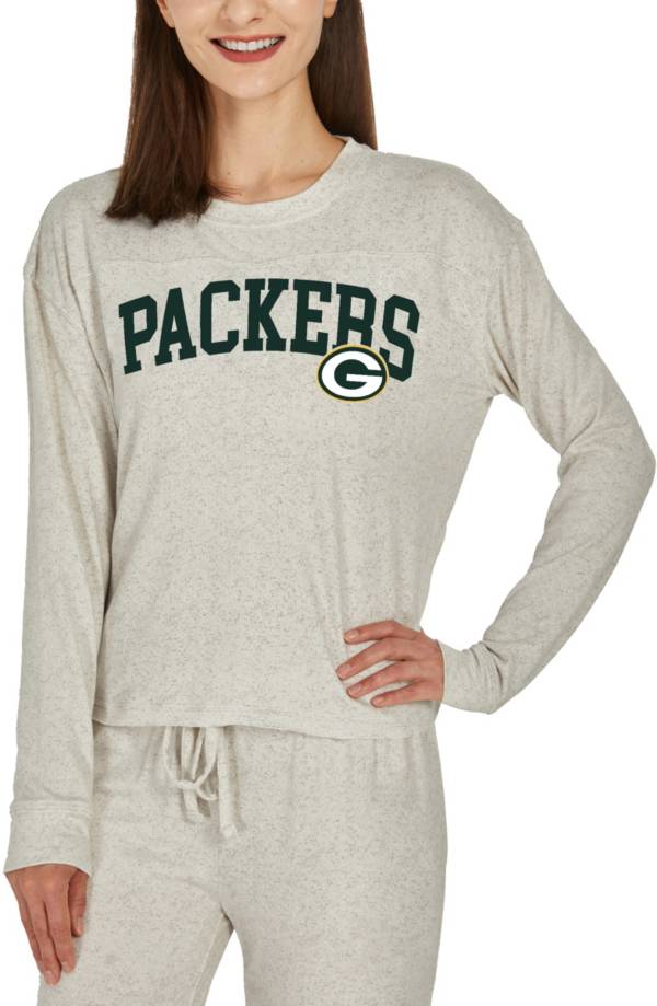 Concepts Sport Women's Green Bay Packers White Long Sleeve T-Shirt product image