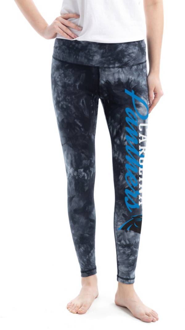 Concepts Sport Women's Carolina Panthers Burst Tie-Dye Black Leggings product image