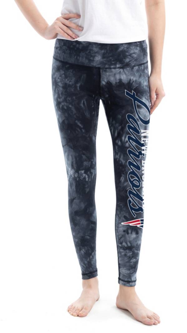 Concepts Sport Women's New England Patriots Burst Tie-Dye Black Leggings product image