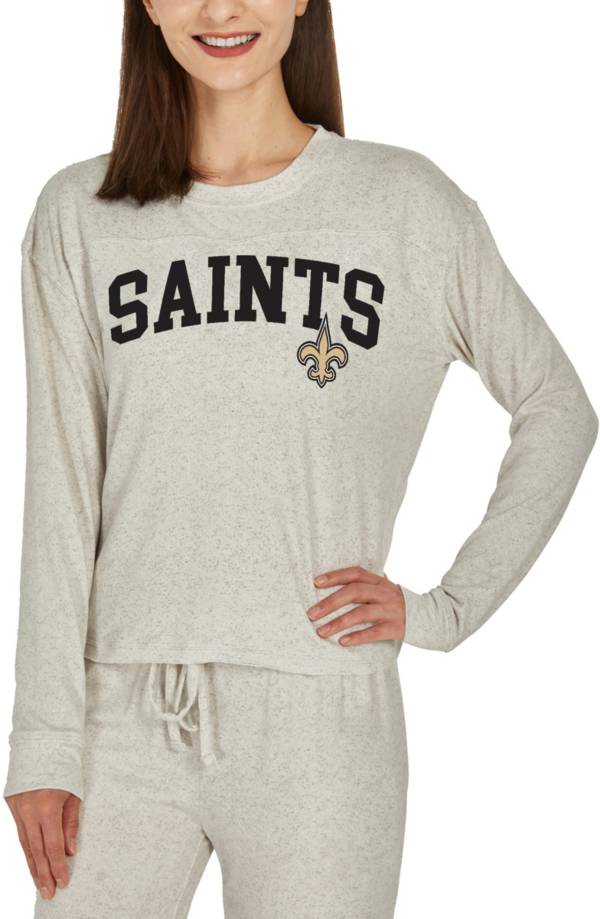 New Orleans Saints Youth Fan Flare Pullover Hoodie & Pants Set -  Black/Heathered Gray