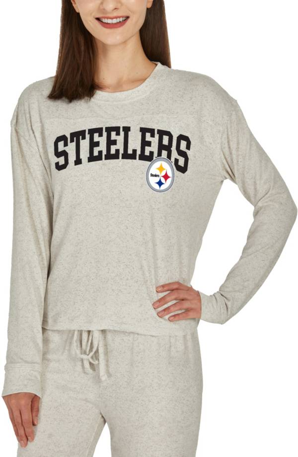 Concepts Sport Women's Pittsburgh Steelers White Long Sleeve T-Shirt product image
