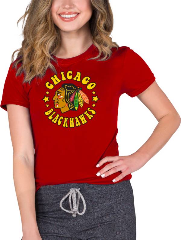 Women's Red Chicago Blackhawks Long Sleeve T-Shirt