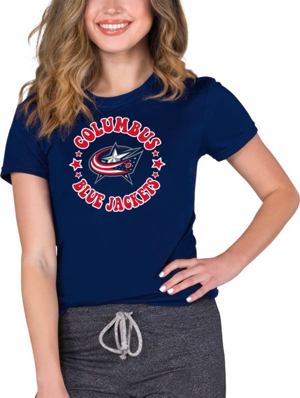 Concepts Sport Women's Columbus Blue Jackets Navy Marathon T-Shirt product image