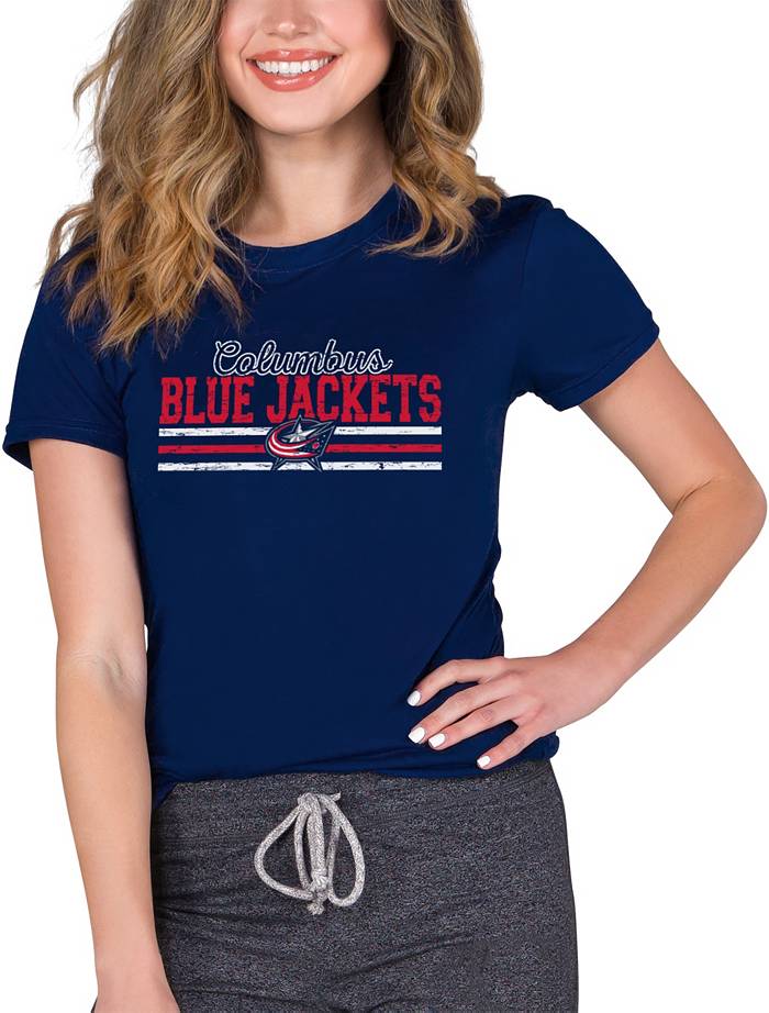 Concepts Sport Women's Columbus Blue Jackets Marathon Navy T-Shirt, Large