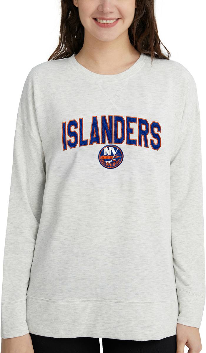 NHL New York Islanders Back Court Grey Crew Neck Sweatshirt