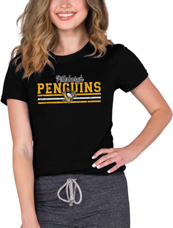Concepts Sport Women s Pittsburgh Penguins Marathon Black T Shirt