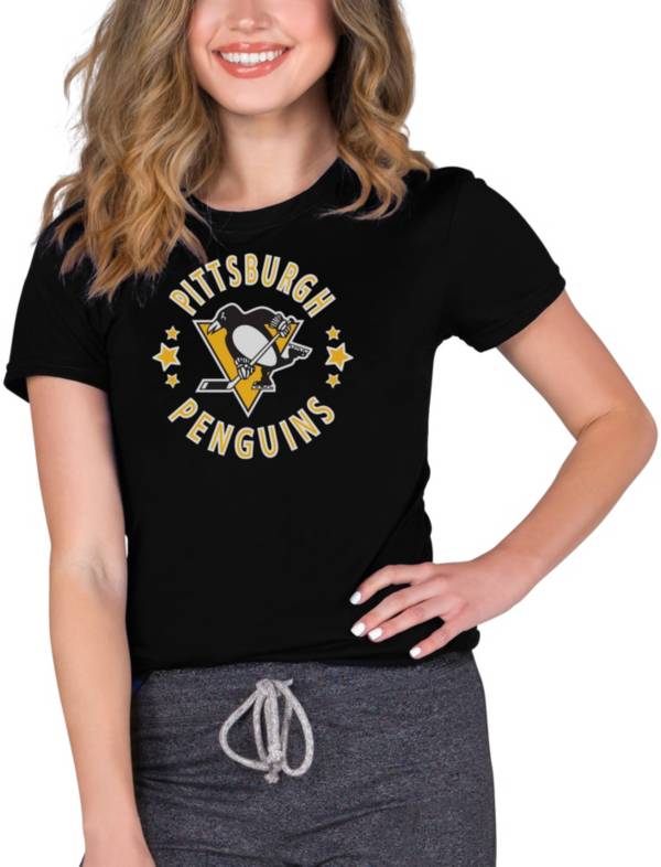 Concepts Sport Women's Pittsburgh Penguins Marathon Black T-Shirt product image
