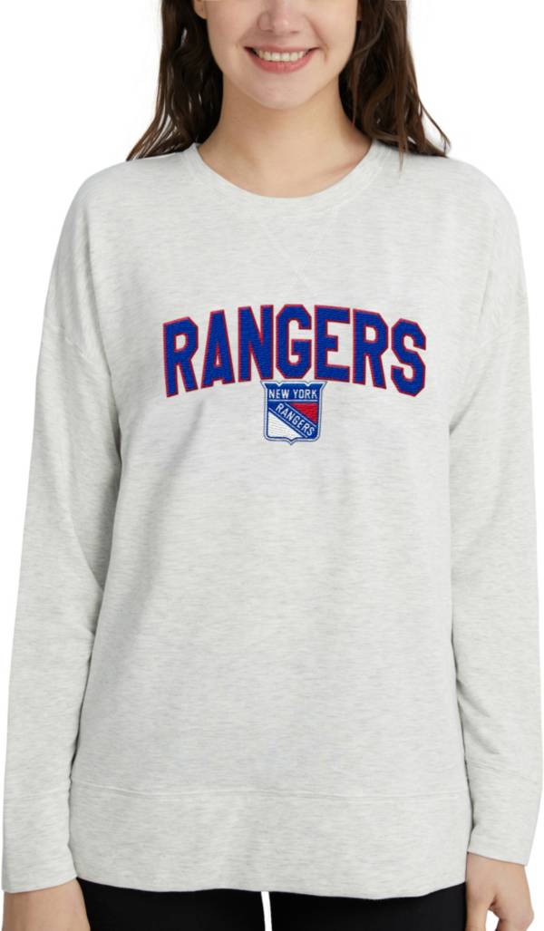 Concepts Sport Women's New York Rangers Oatmeal Terry Crew Neck Sweatshirt  | Dick's Sporting Goods