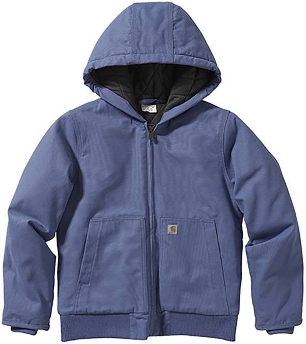 Carhartt Girls' Zip Front Flannel Quilt Lined Hooded Active Jacket product image