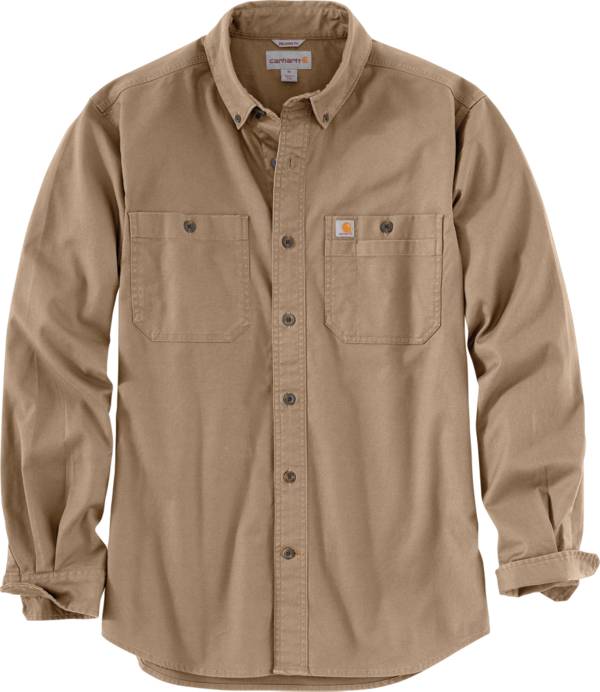 Carhartt Men's Rugged Flex Relaxed Fit Midweight Canvas Long Sleeve Shirt product image