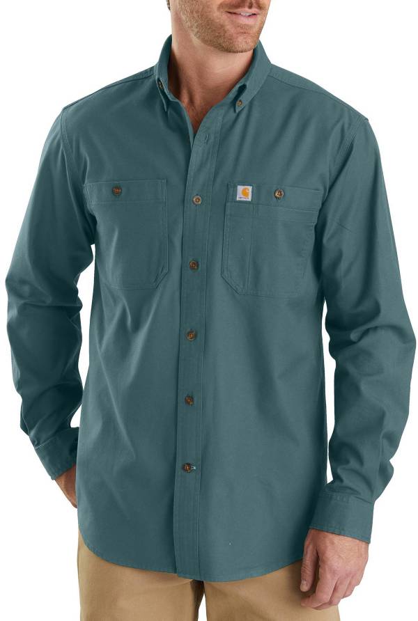 Carhartt Men's Rugged Flex Relaxed Fit Midweight Canvas Long Sleeve Shirt product image