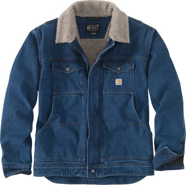 Carhartt Men's Relaxed Fit Denim Sherpa Lined Jacket | Dick's