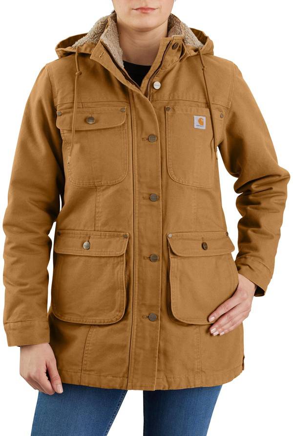 Carhartt Women's Loose Fit Weathered Duck Coat - 105512-BLK-XS