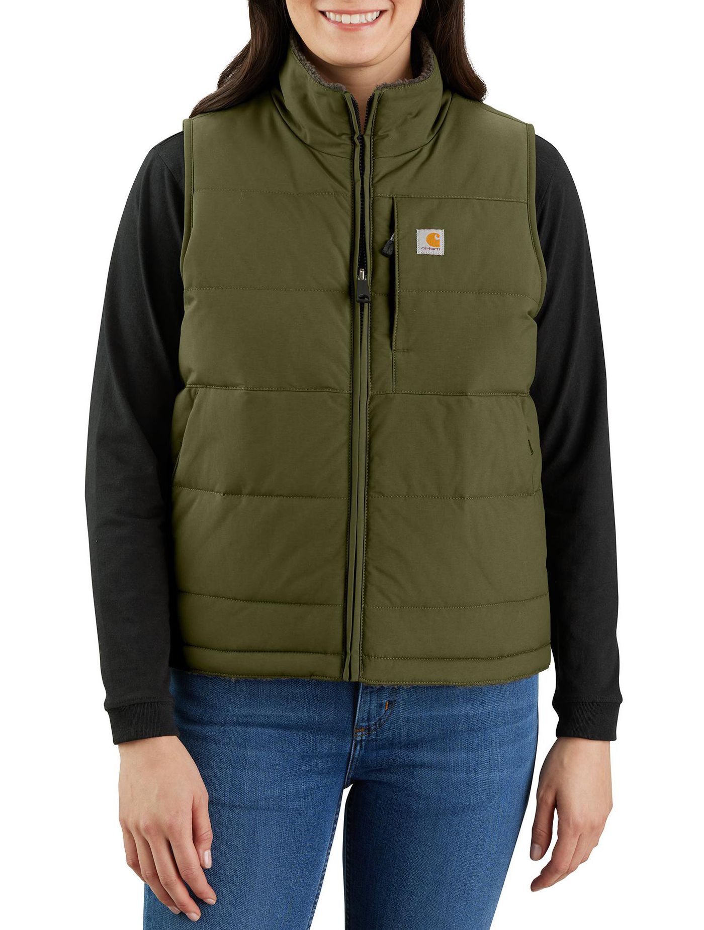 Women's carhartt hooded vest sales