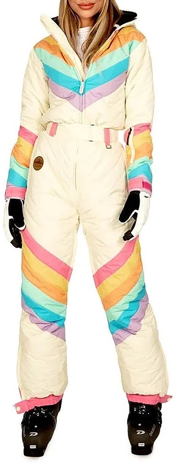 Tipsy Elves Women's Retro Rainbow Snow Suit