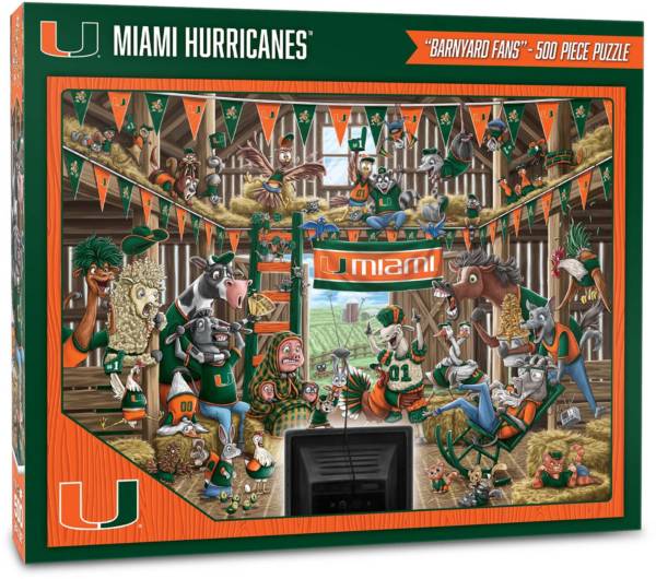 YouTheFan Miami Hurricanes Barnyard Fans 500-Piece Puzzle product image