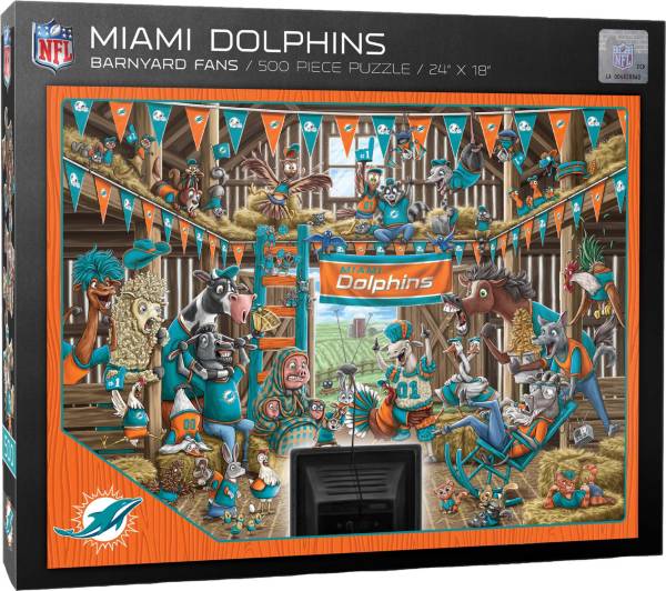 You The Fan Miami Dolphins 500-Piece Barnyard Puzzle