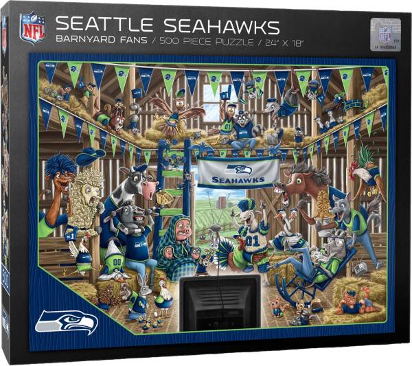 Officially Licensed NFL Wooden Retro Series Puzzle - Seattle Seahawks