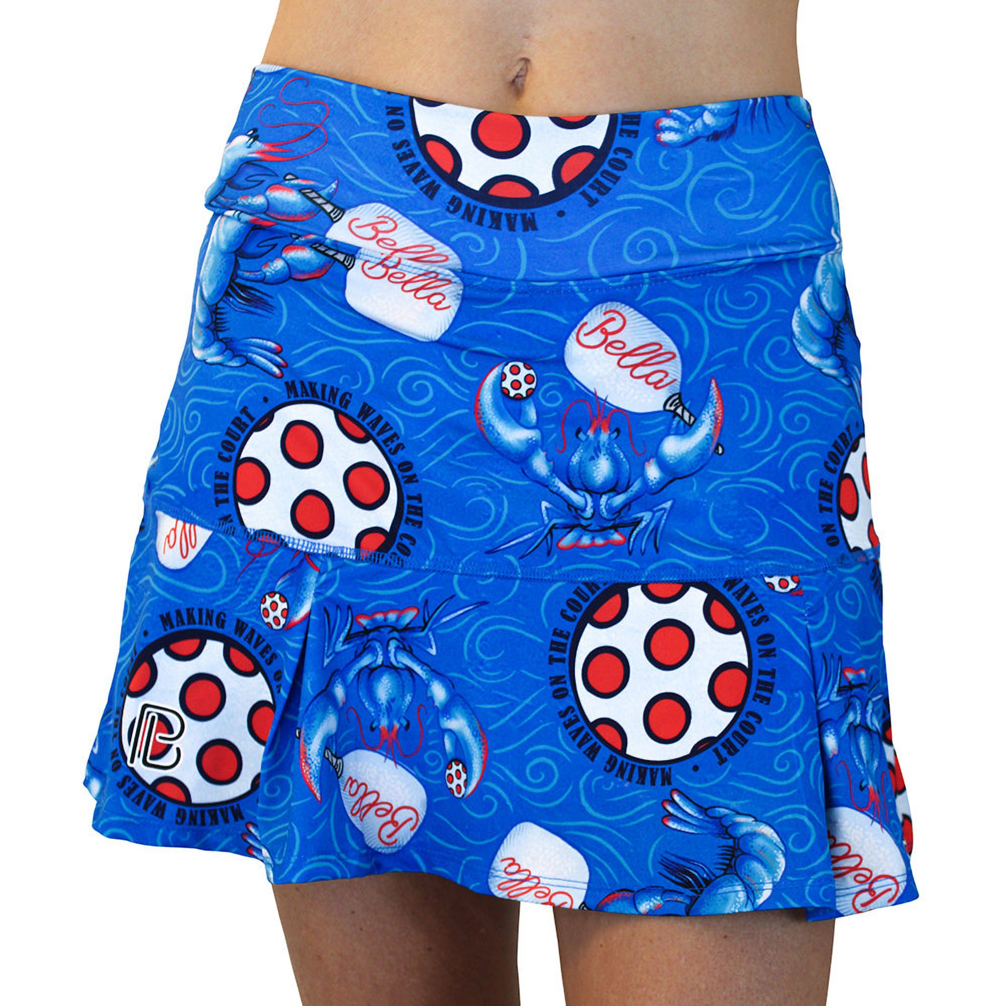 Pickleball Bella Women's Lobster Monster D-Pleat Skort product image