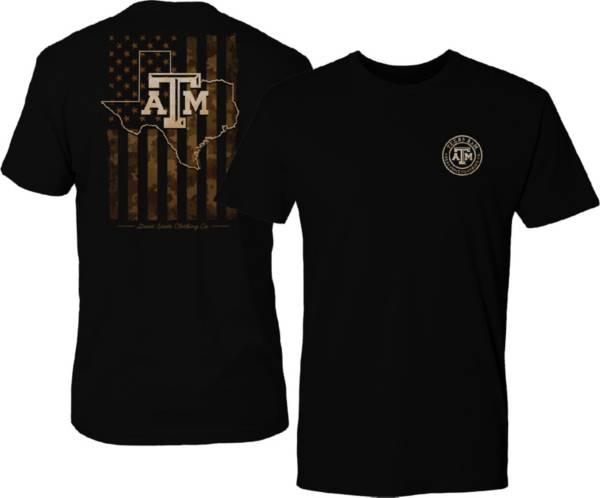 Great State Clothing Men's Texas A&M Aggies Camo Flag Black T-Shirt product image