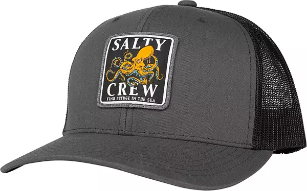 Salty Crew Ink Slinger Retro Trucker Hat - Black