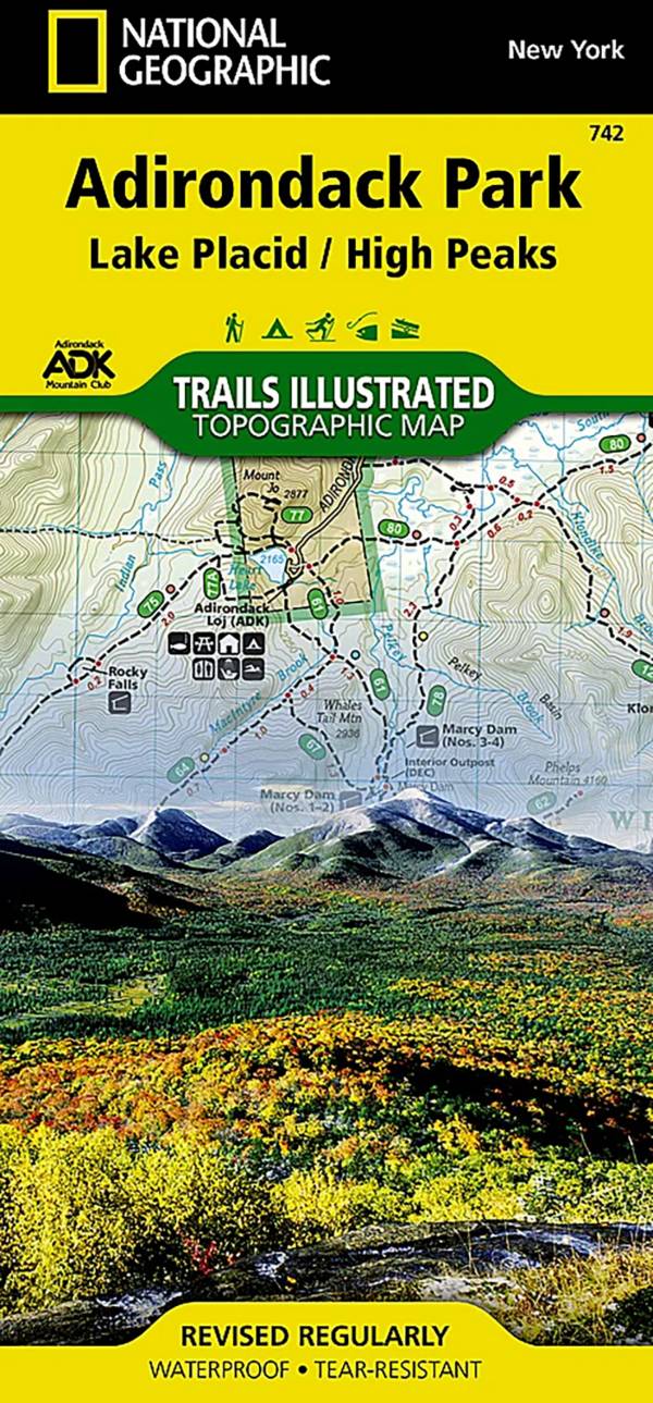 National Geographic Lake Placid, High Peaks Map product image