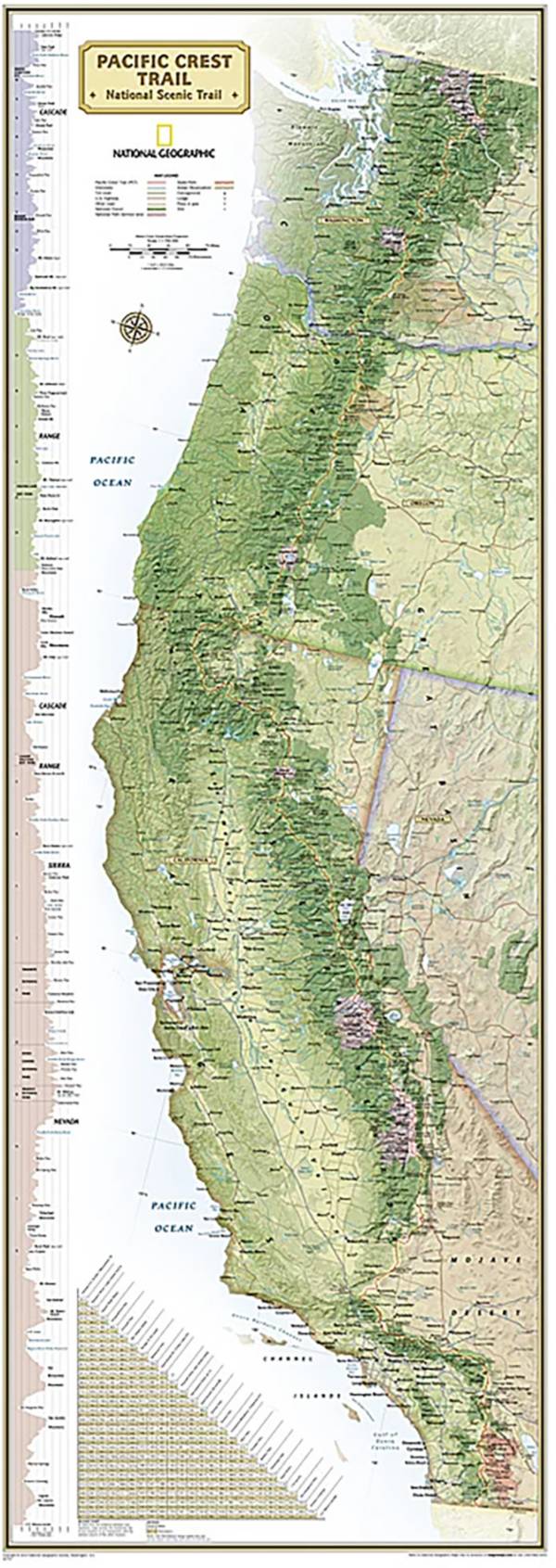 National Geographic Pacific Crest Trail Map product image