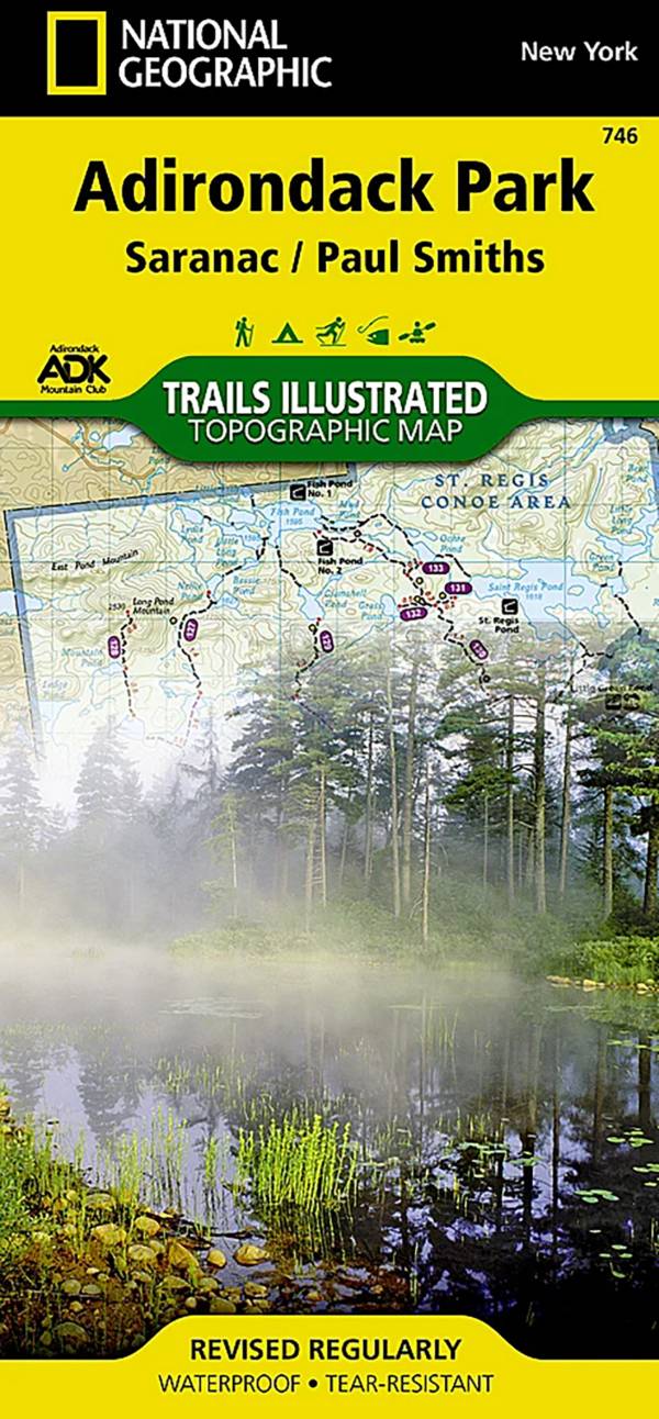 National Geographic Saranac, Paul Smiths Map product image