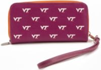 Virginia Tech Hokies Grid Neck Tie - Woven Polyester College Sports Team Tie With Logo, Official Eagles Wings Brand