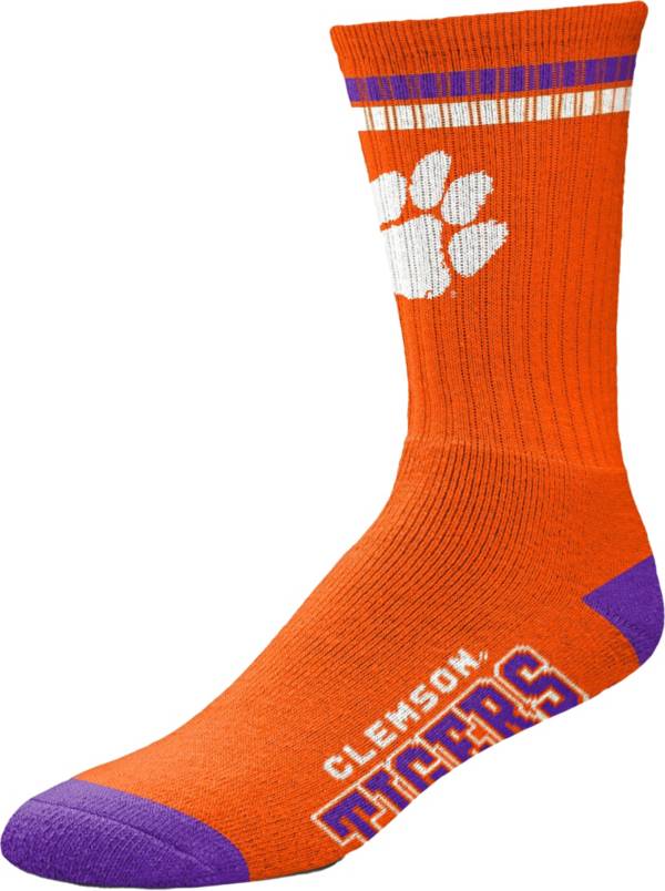 For Bare Feet Youth Clemson Tigers 4-Stripe Deuce Socks product image