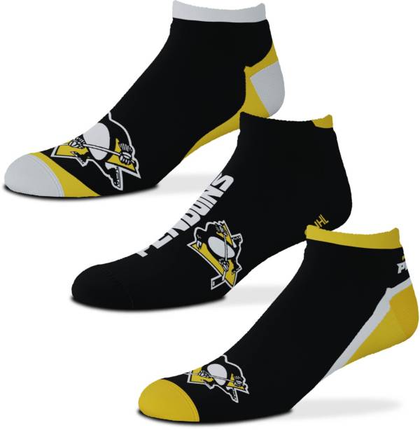 For Bare Feet Pittsburgh Penguins 3-Pack Ankle Socks product image