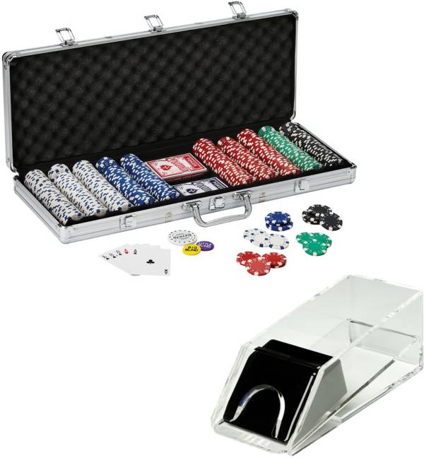 Fat Cat 500 Count Texas Hold'Em Dice Poker Chip Set With Card Shoe product image