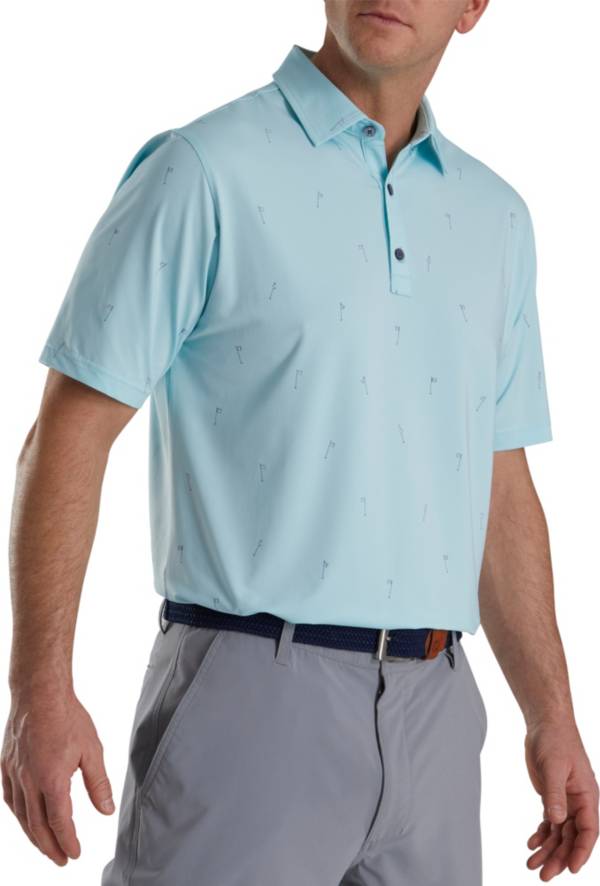 FootJoy Men's 18 Holes Print Lisle Self Collar Golf Polo product image