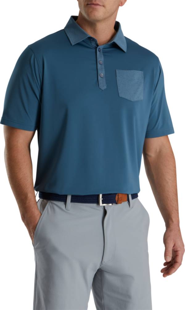 FootJoy Men's Tonal Trim Solid Pocket Lisle Golf Polo product image